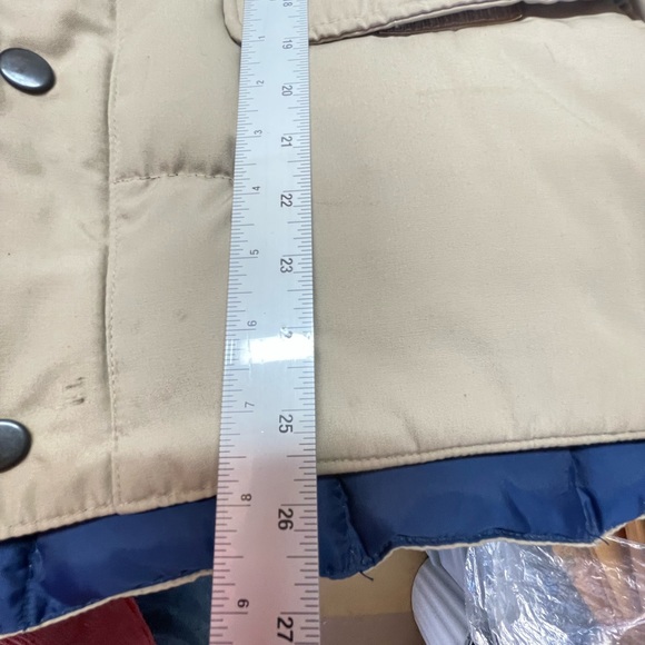 Vtg. Alaska Down And Leather Vest Sz-M Puffer Goodedown Zipper/Snap Buttons - Picture 13 of 16